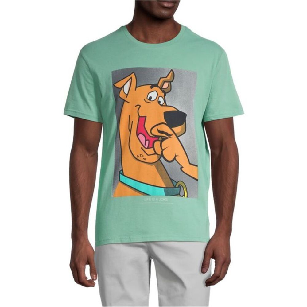 Elevenparis Mens Scooby Doo Graphic T-Shirt, Green, 2XL, DM